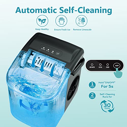 Portable Countertop Ice Maker with Basket and Scoop M334