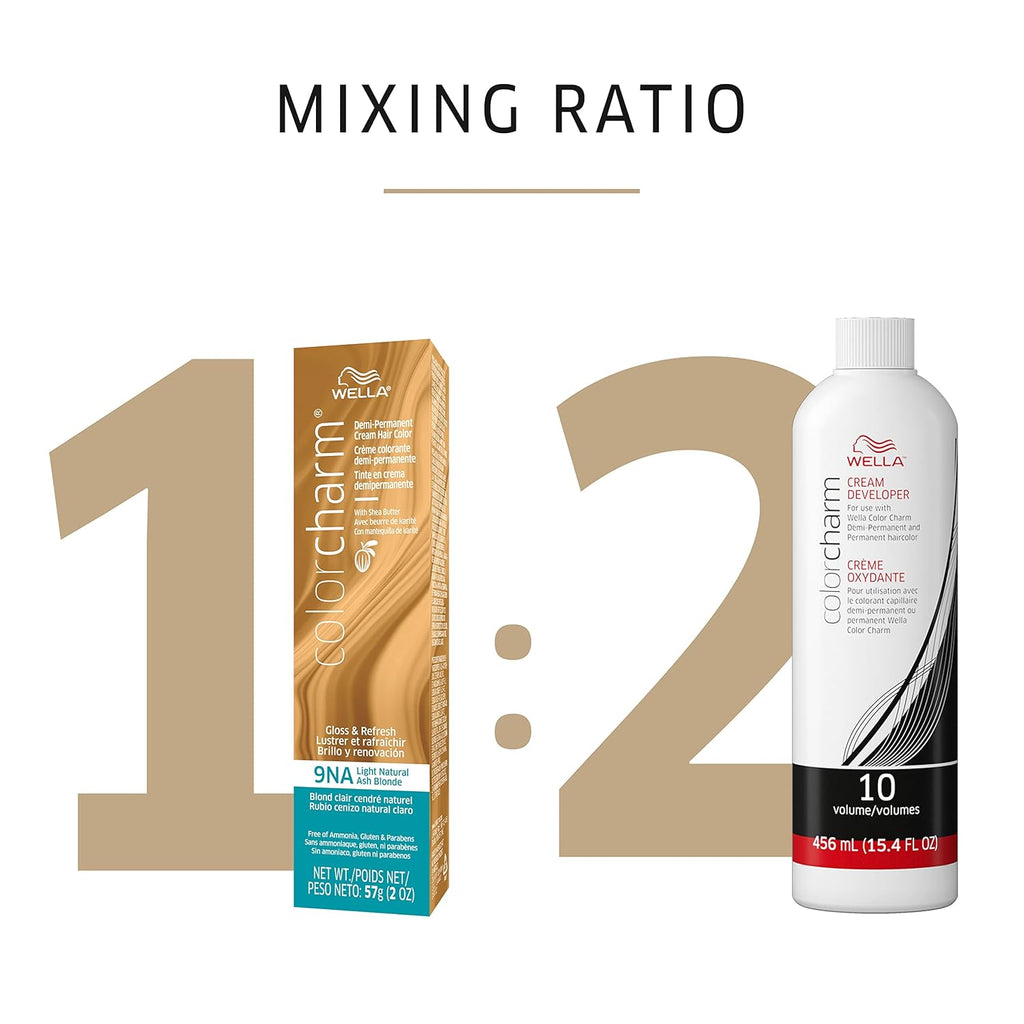 9NA Light Natural Ash Blonde Demi Permanent Hair Color with 10 Vol. Developer P94459