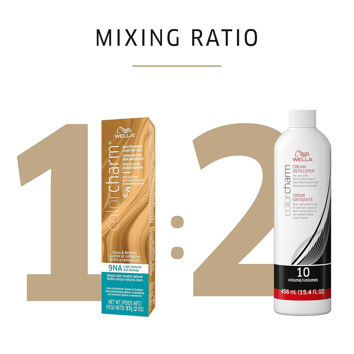 9NA Light Natural Ash Blonde Demi Permanent Hair Color with 10 Vol. Developer P94459
