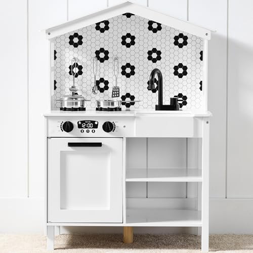 Wooden Play Kitchen Set with Toy Storage S6920