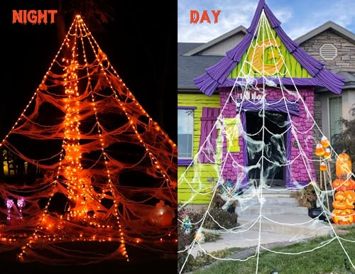 250 LED Purple Spider Web Lights with 8 Modes X9541
