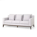 Light Gray Fabric 3 Seater Sofa with Accent Pillows I793985