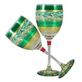Christmas Garland Wine Glass Set of 2 M156