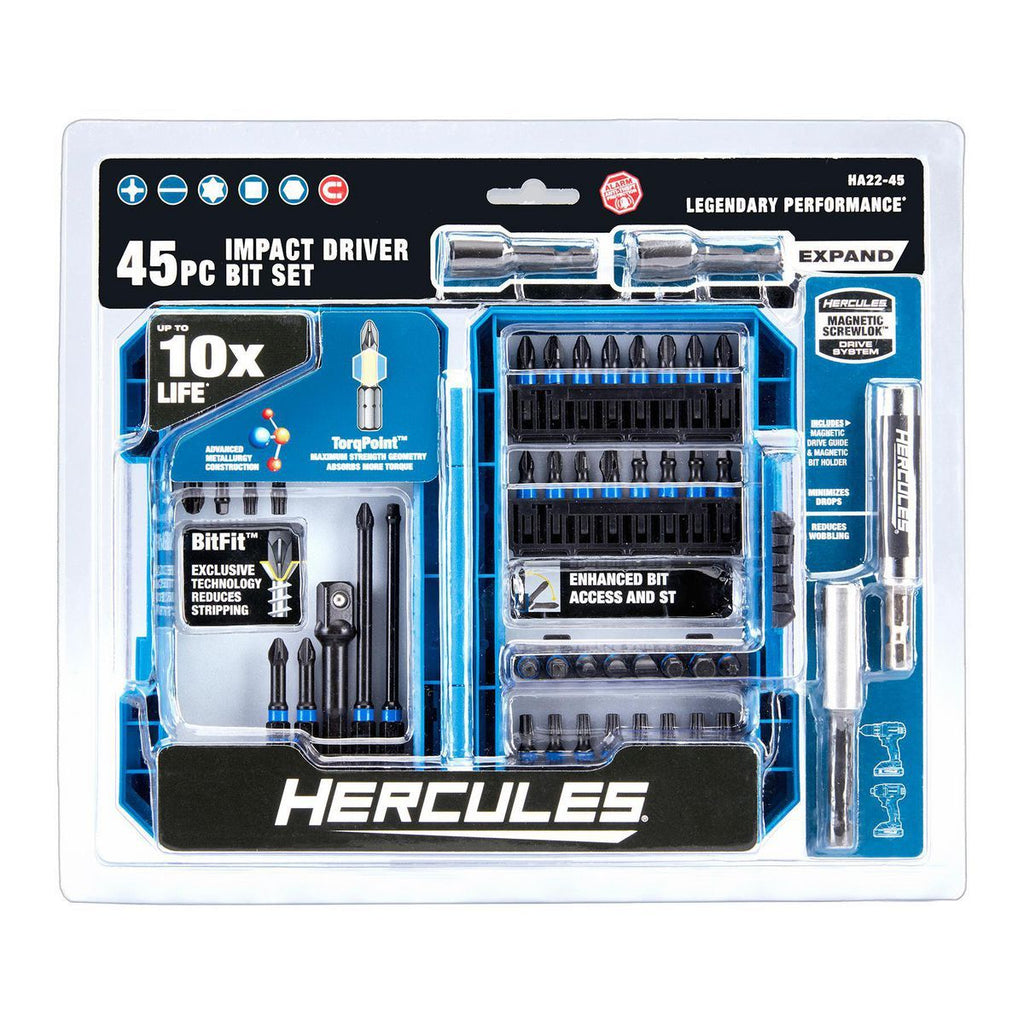 Impact Driver Bit Set, 45-Piece E4750