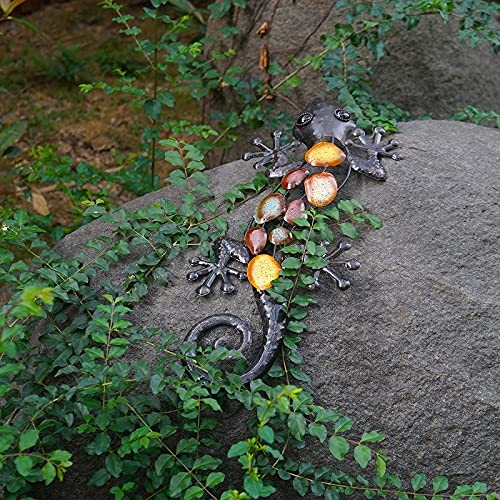 Big Metal Gecko Wall Decoration Outdoor Statue A1270