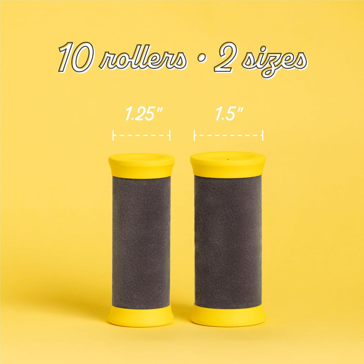 10 Rollers, 2 Sizes, Hot Rollers with Heat-Resistant Bag K17323