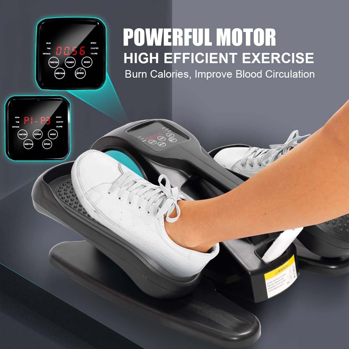 Compact Electric Elliptical Leg Exerciser with Remote & LCD Display M611