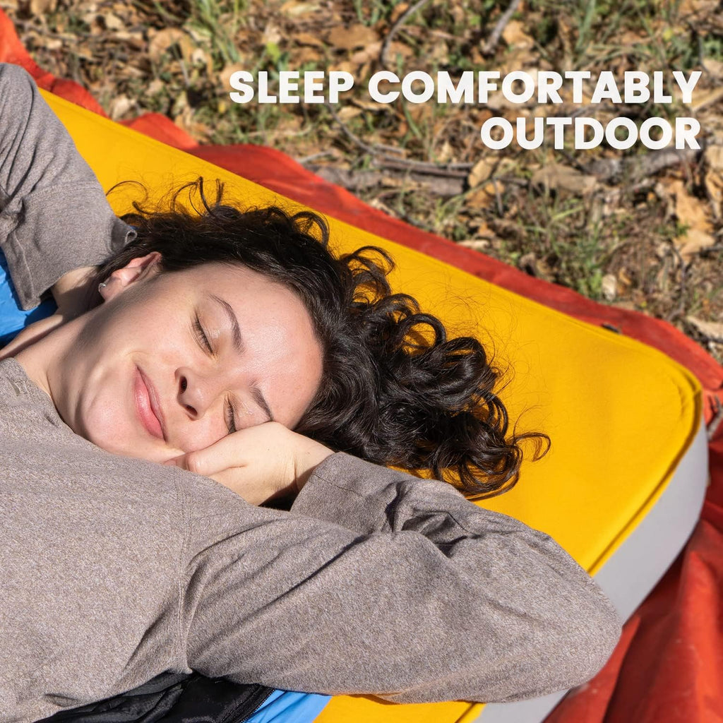 4 Inch Self-Inflating Foam Sleeping Pad with Pump Sac, 78'' x 30'' x 4'' I426