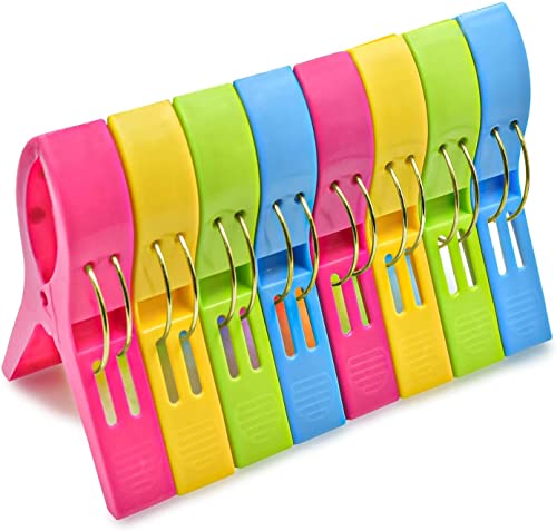 Plastic Clothes Pegs Hanging Clip Clamps (Pack of 8) S2013