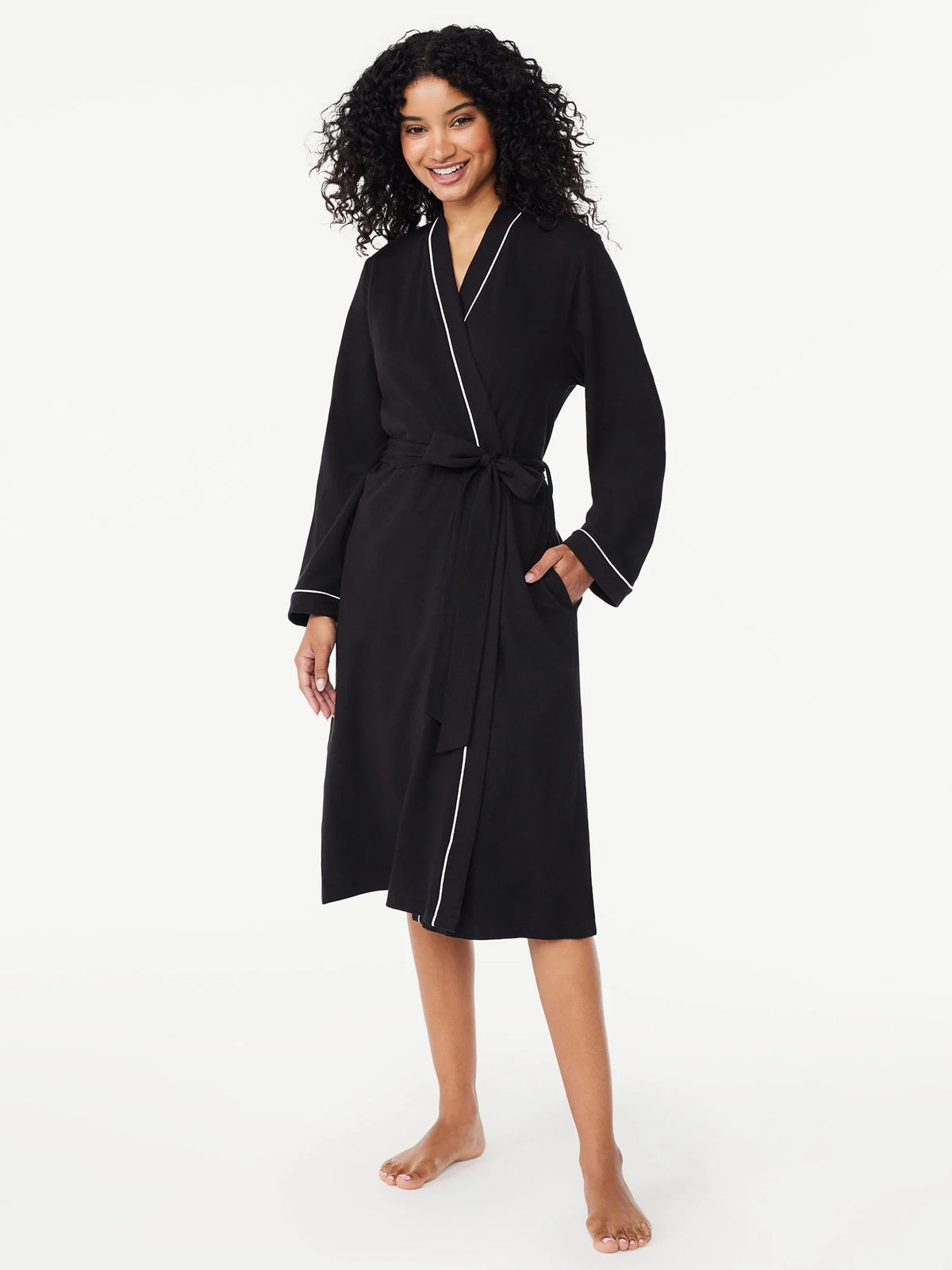 Women's Long Sleeve Wrap Robe H3675