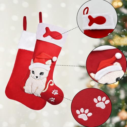 Large Embroidered Christmas Dog Stocking B150716