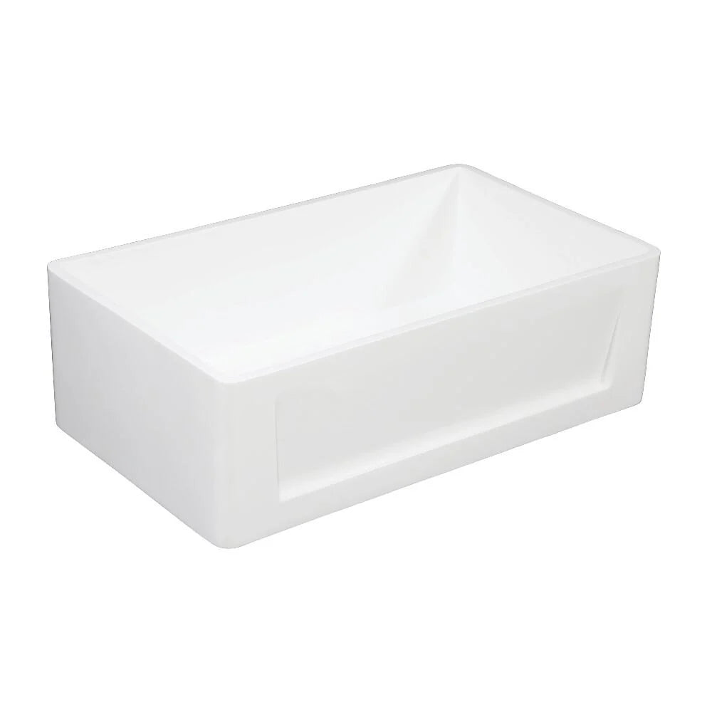 30 In. Apron Front Farmhouse Single Bowl Kitchen Sink, Matte White Z87723