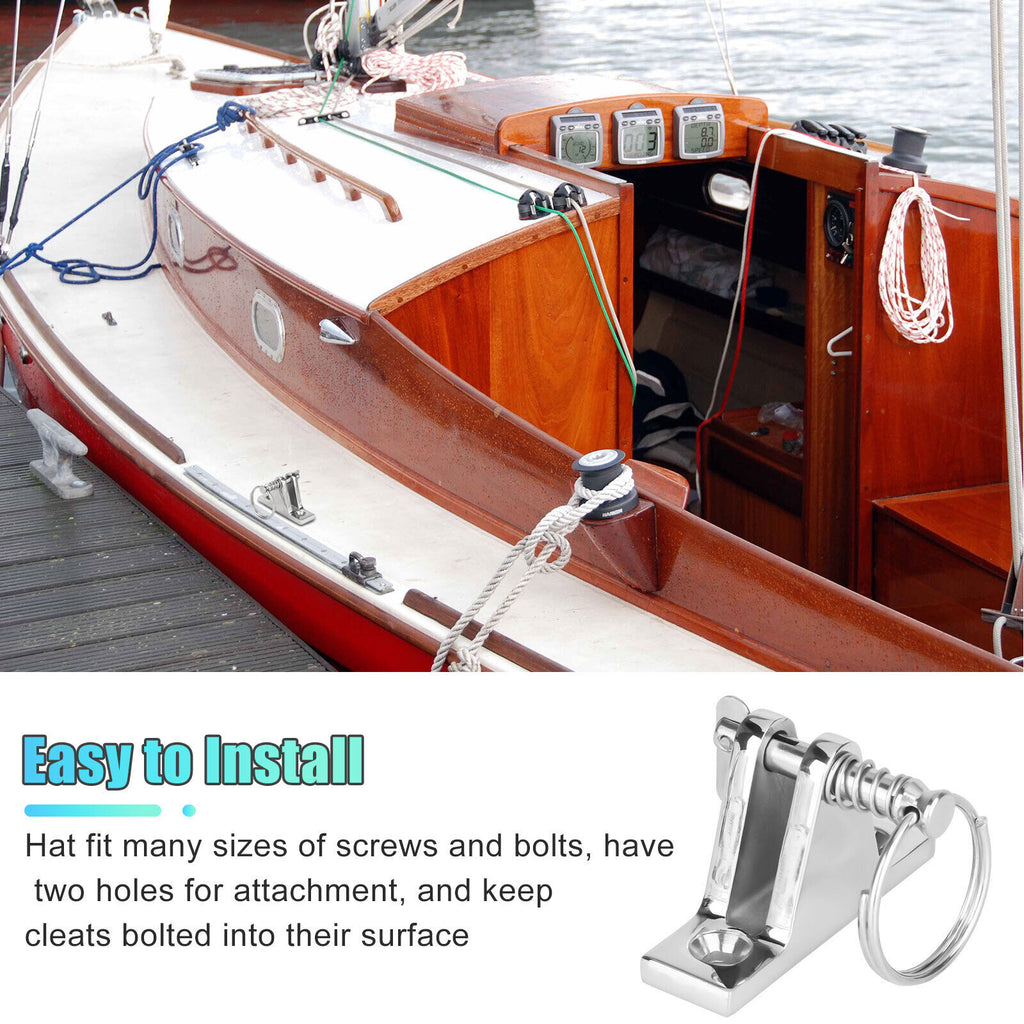 316 Stainless Steel Top Deck Hinge Mount Fitting Hardware Marine Boat Bimini C844615