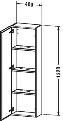 Semi-tall Cabinet with 1 Door D107914