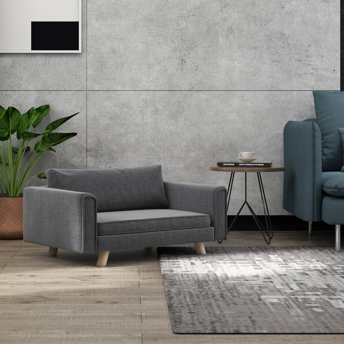 Gray Elevated Pet Sofa X9034