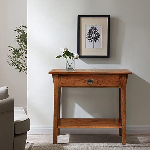 Medium Oak Wood Console Table D551460