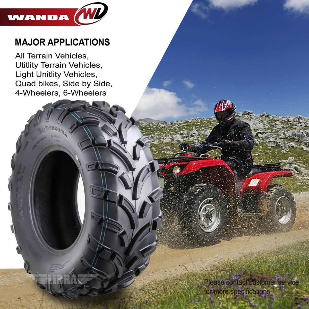 25x10-12 6PR ATV/UTV Tires Set 2 A202