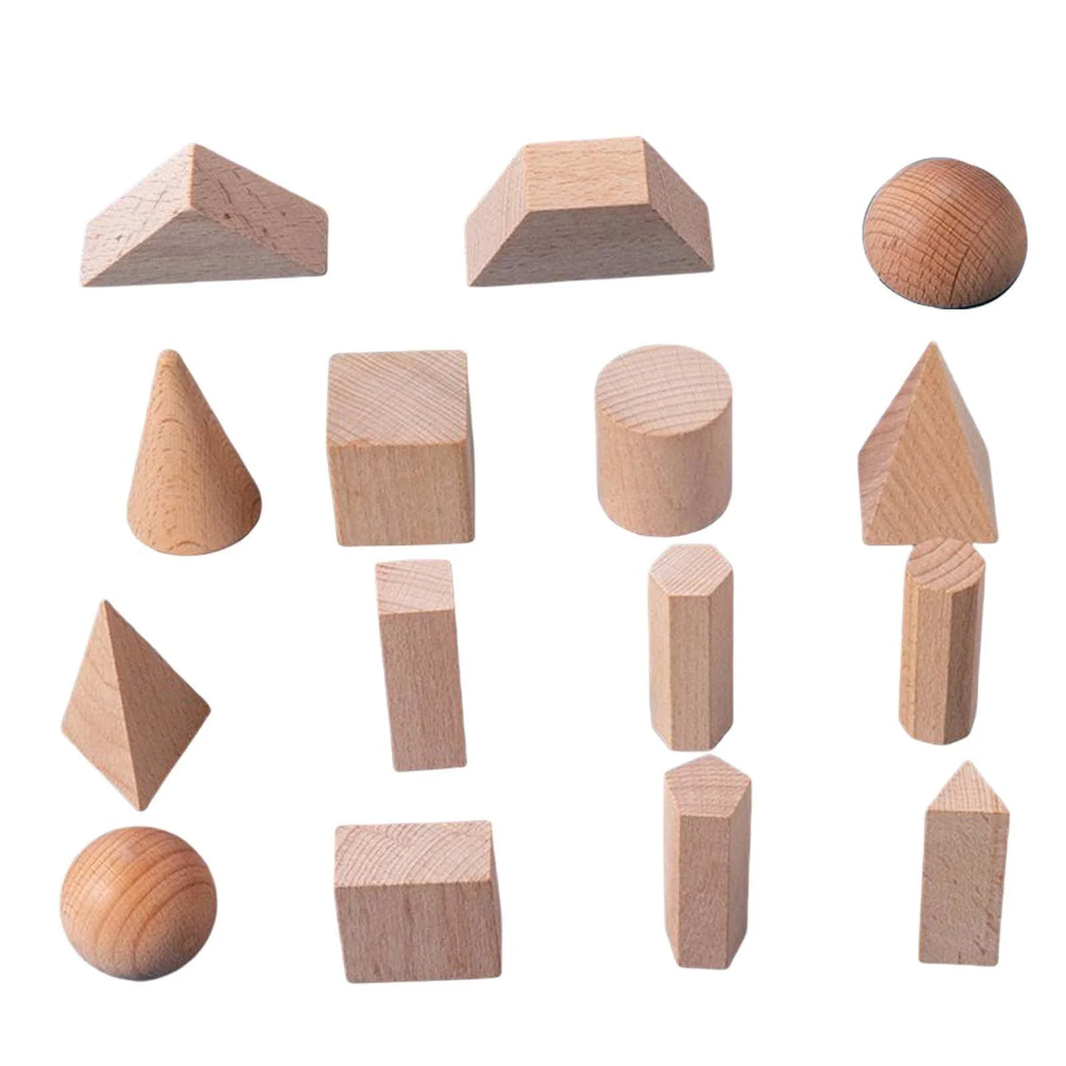 Wood Geometric Solids Math Toys C352
