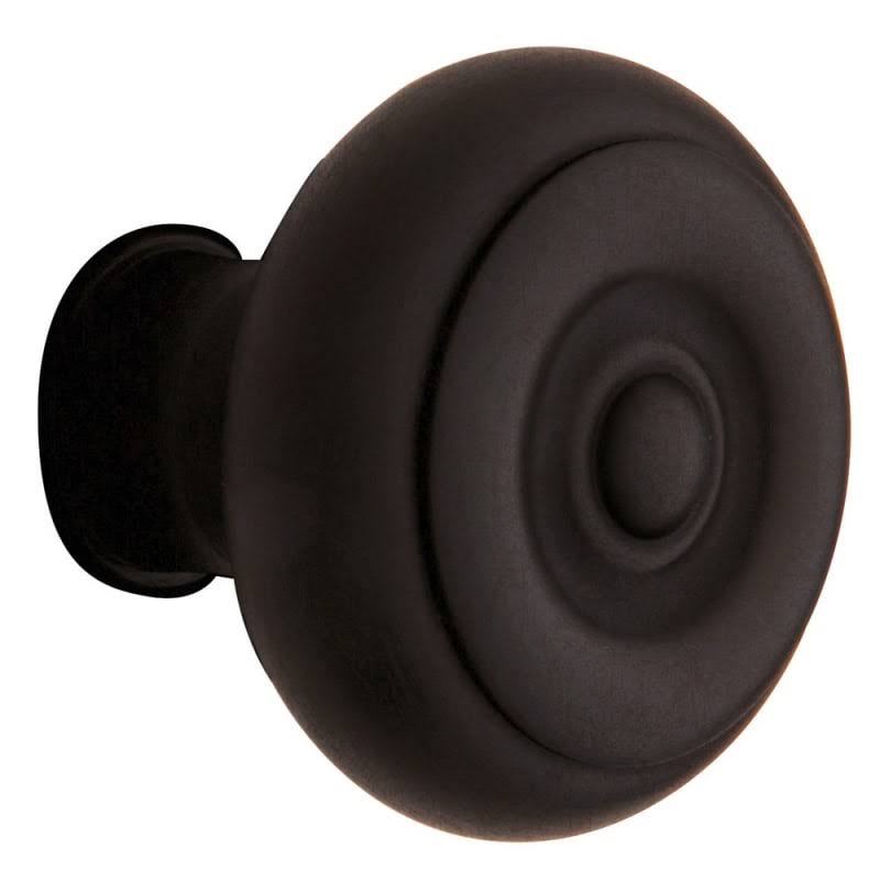 Pair of Estate Knob Without Rosette Distressed Oil-Rubbed Bronze T629