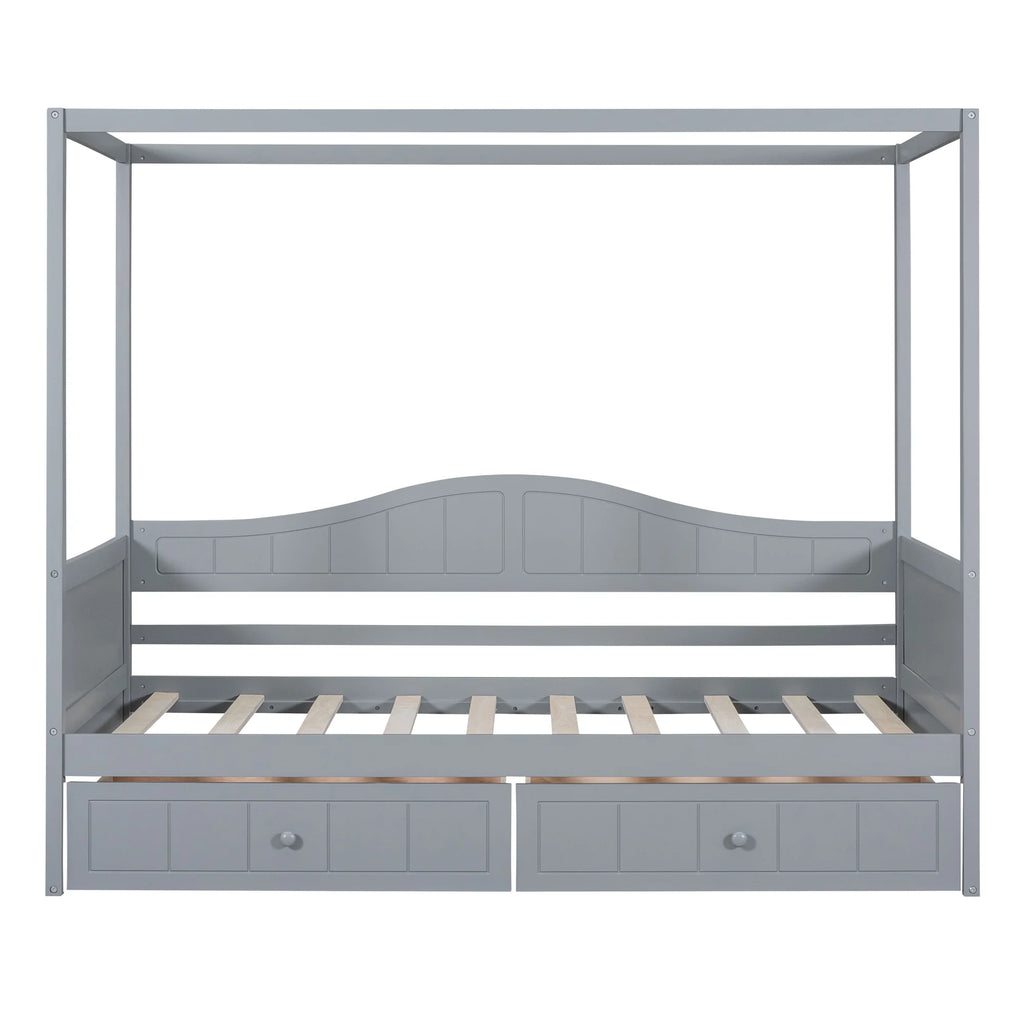 Twin Size Canopy Day Bed with 2 Drawers D61222
