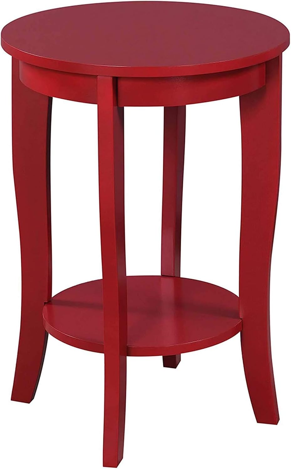 White Round End Table G3088