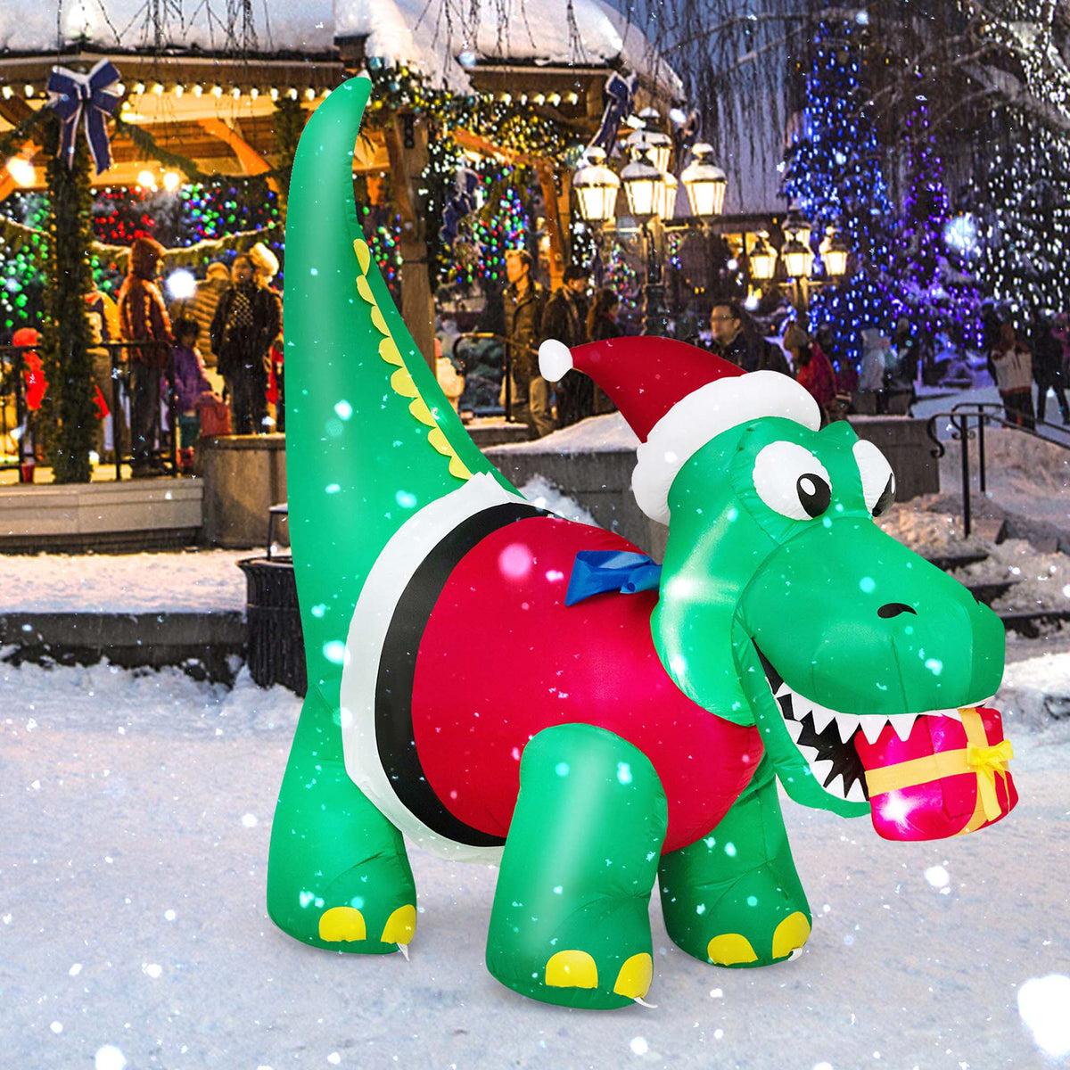 Inflatable Christmas Dinosaur with LED Lights M3711