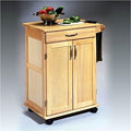Paneled Door Kitchen Cart in Natural P664662