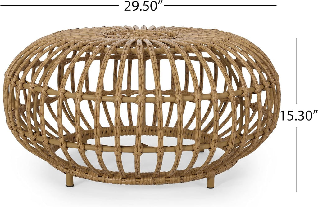 Round Rattan Wicker Coffee Table W233