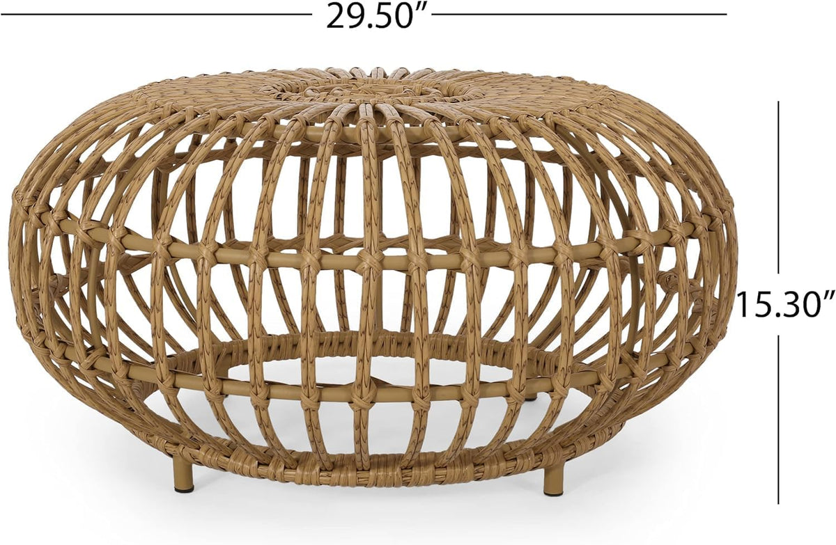 Round Rattan Wicker Coffee Table W233