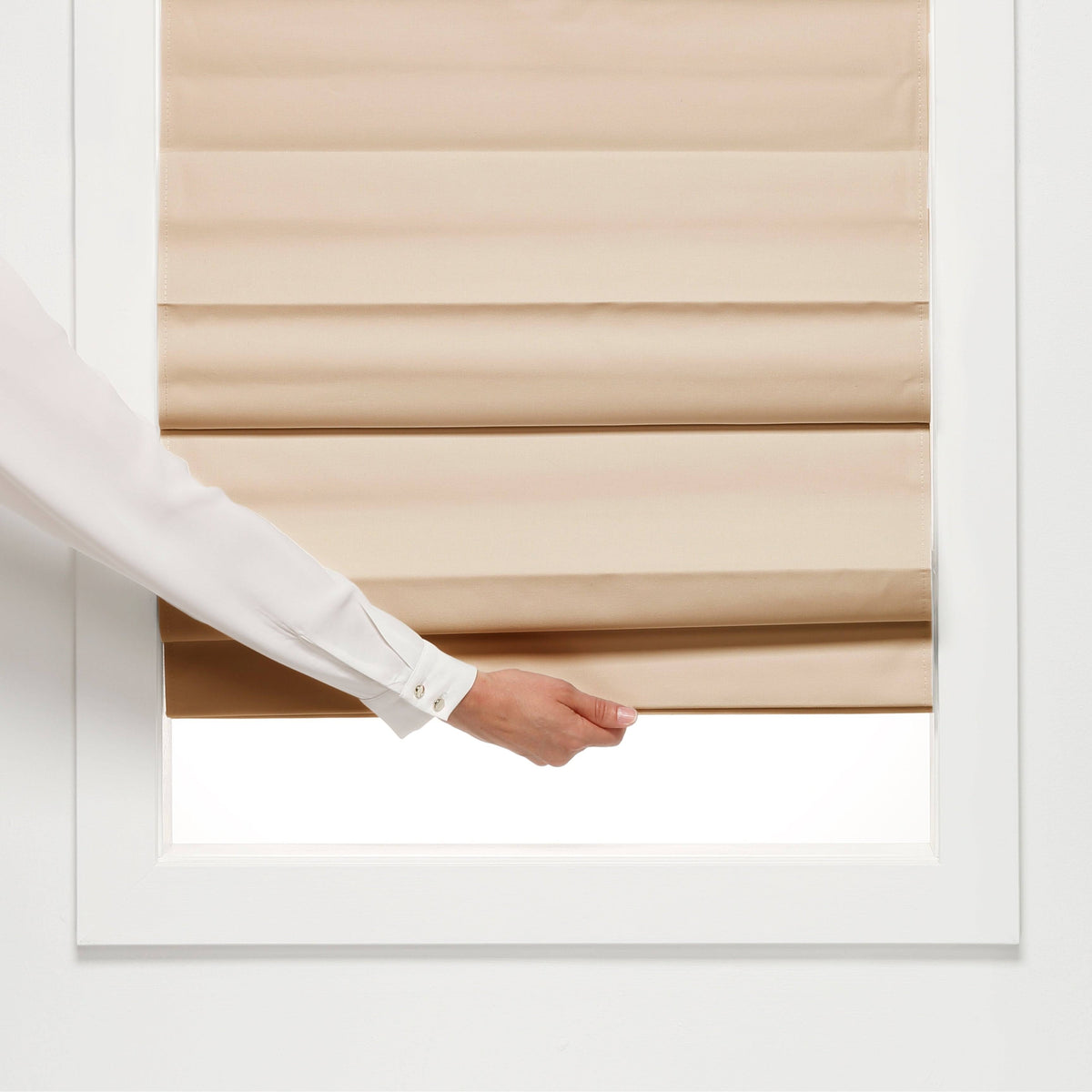 Khaki Insulating Cordless Roman Shade 38 x 72 G84941