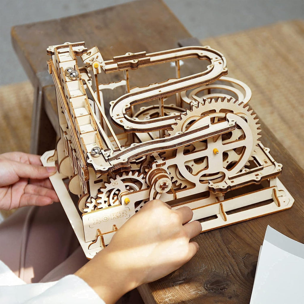 3D Wooden Marble Run Kit & Treasure Box S270
