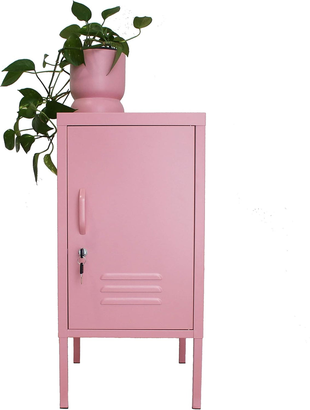 White Metal Locker End Table S378