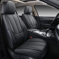 Black Waterproof Leather 6 Pieces Auto Seat Protectors W6406
