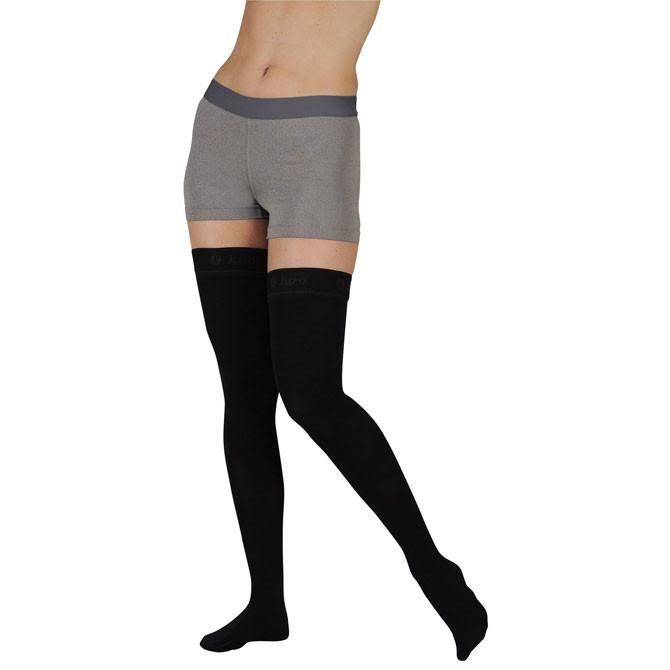 Navy 20-30 mmHg Thigh High with Silicone Top Band L4730