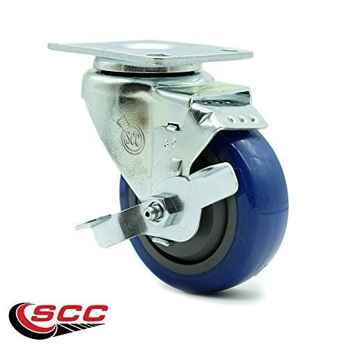 3.5 x 1.25x22 Blue Polyurethane Caster Set C72885
