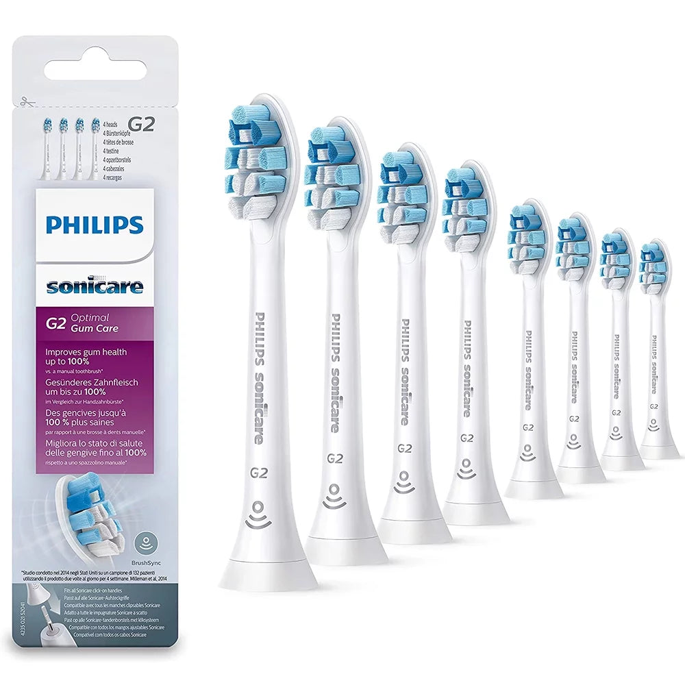 White Toothbrush Heads, Set of 8 C34338