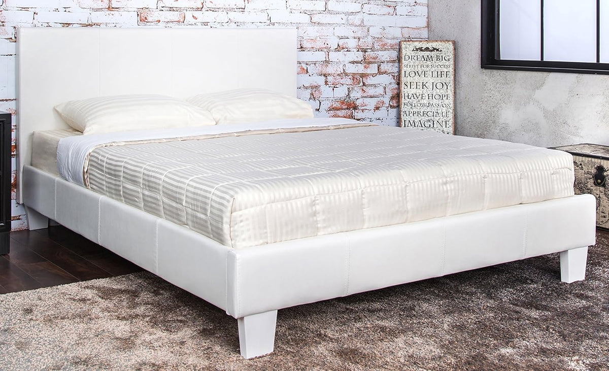 Fabric Platform Full Bed in Gray N126
