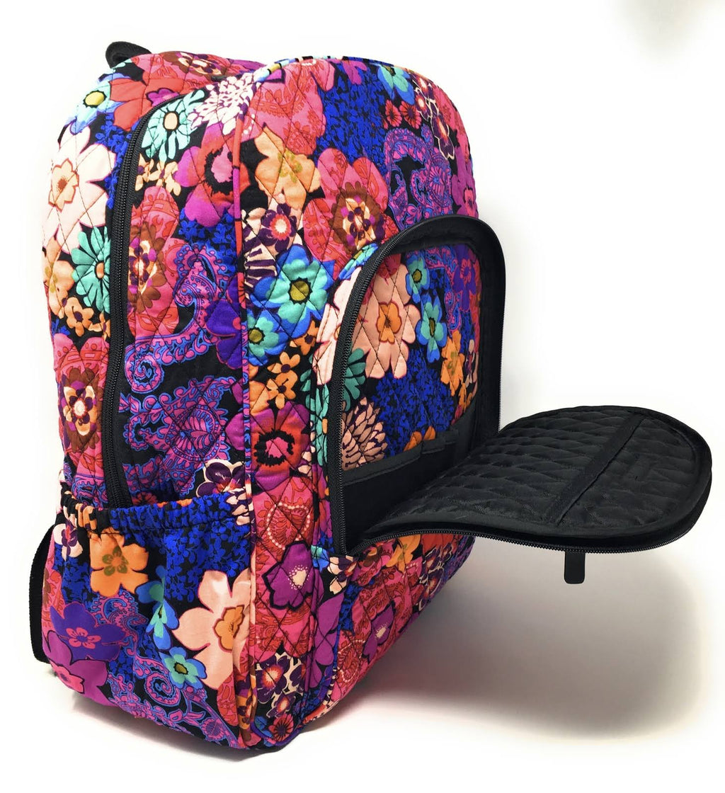 Floral Fiesta Backpack with Black Interior M239