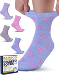 4 Pairs Ankle Bamboo Viscose Diabetic Socks Y416
