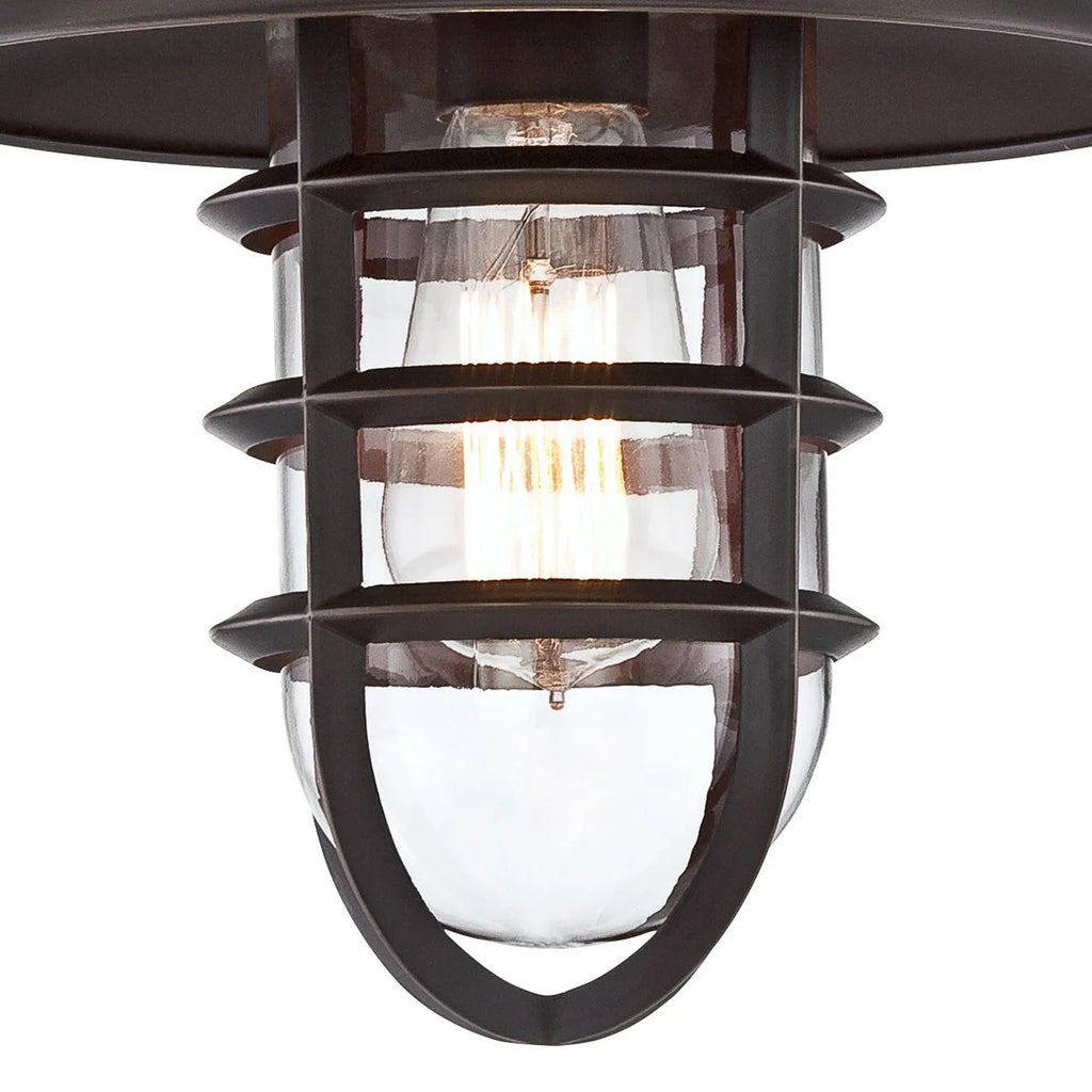 Galvanized Clear Glass Outdoor Wall Light Fixture N989