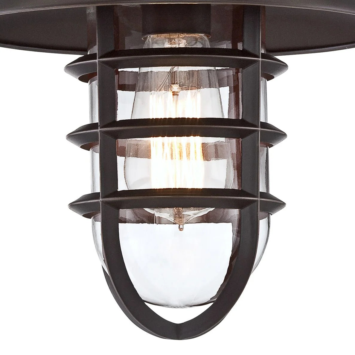 Galvanized Clear Glass Outdoor Wall Light Fixture N989