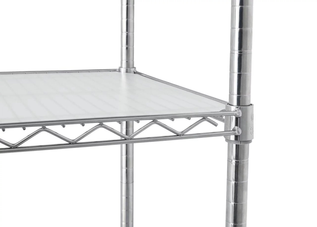 Steel 4-Tier Storage Shelf Unit 2400lb Capacity Chrome W559346