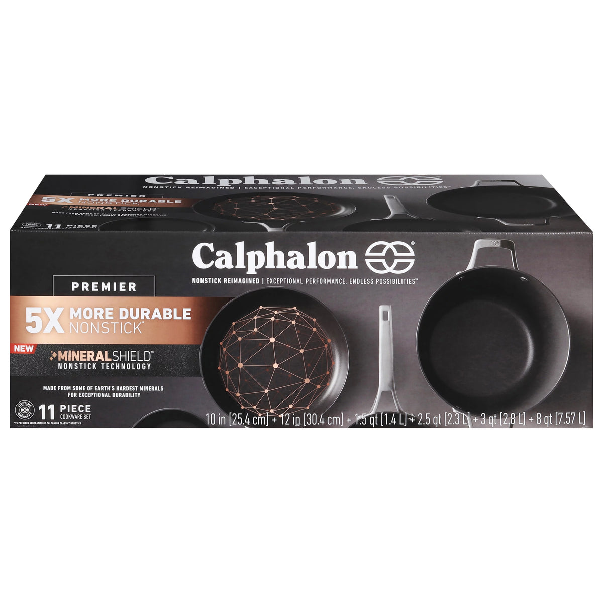 11-Piece Hard-Anodized Nonstick Pots and Pans Set X2282