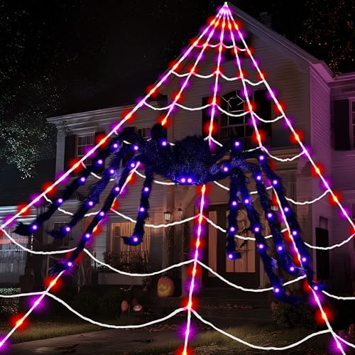 Halloween Light-up Spider and Spiderweb X960
