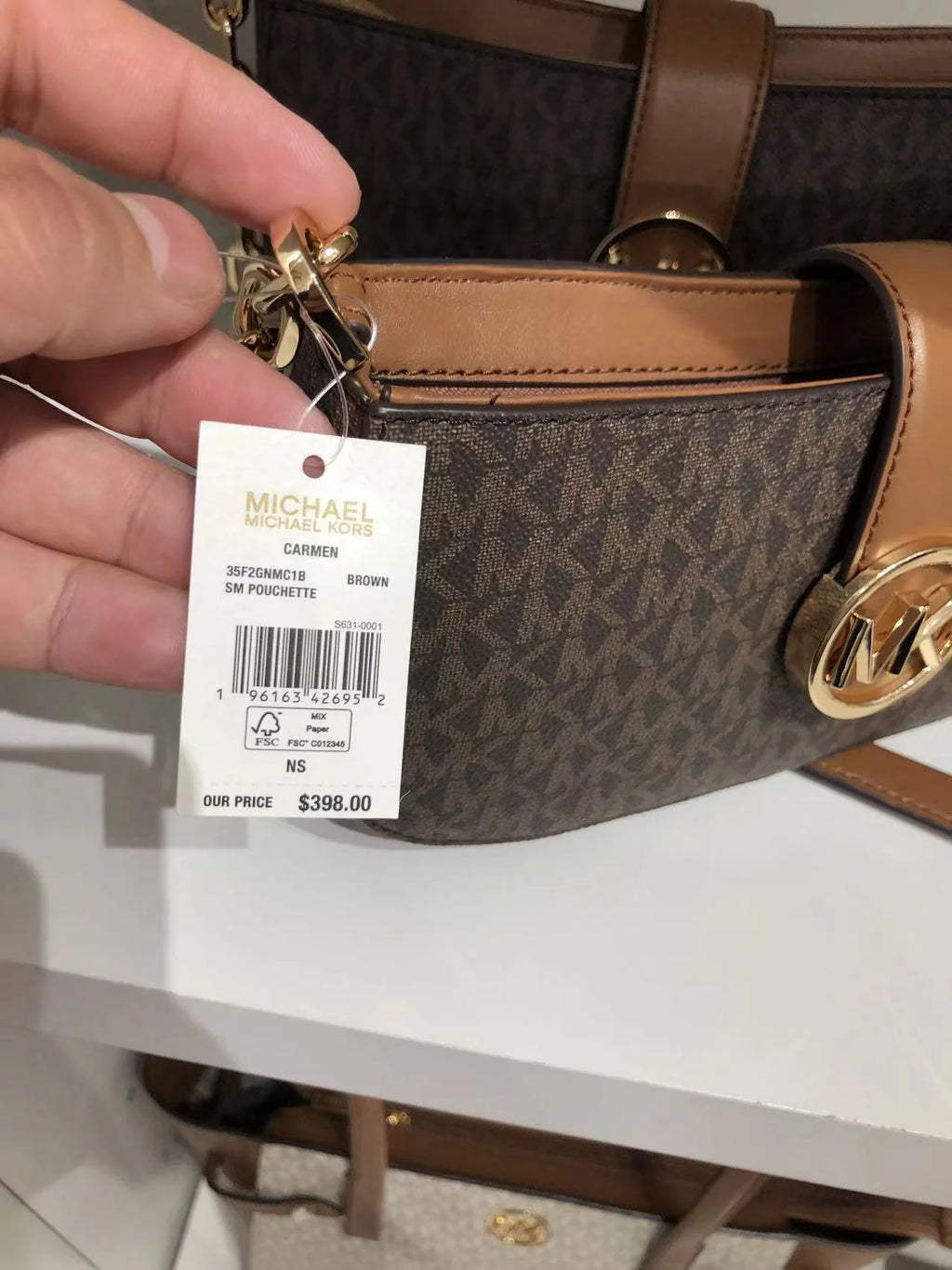 Brown Leather Shoulder Bag T108937
