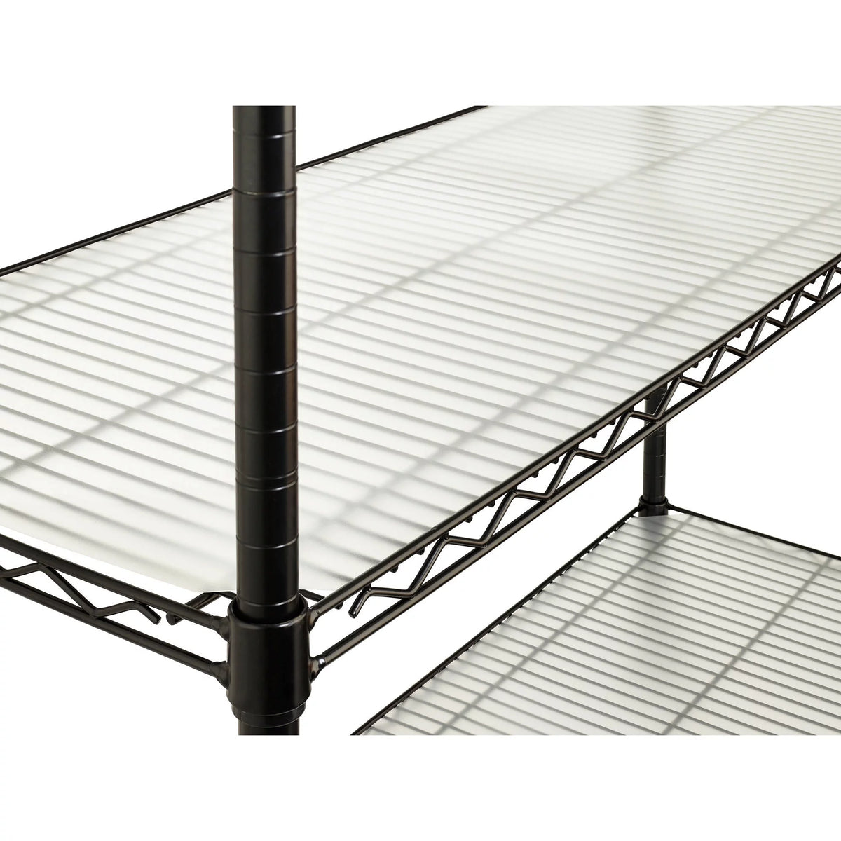 Steel 4-Tier Storage Shelf Unit 2400lb Capacity Chrome W559346