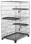 Large 3-Tier Black Cat Cage Playpen K390181