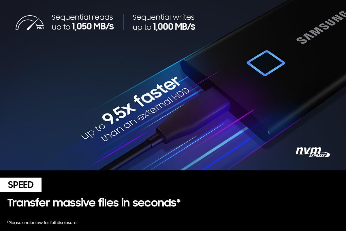 Portable SSD 2TB USB 3.2 External Solid State Drive Black V341570