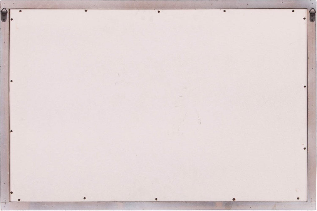 Distressed White Windowpane Wall Accent Mirror Q52305