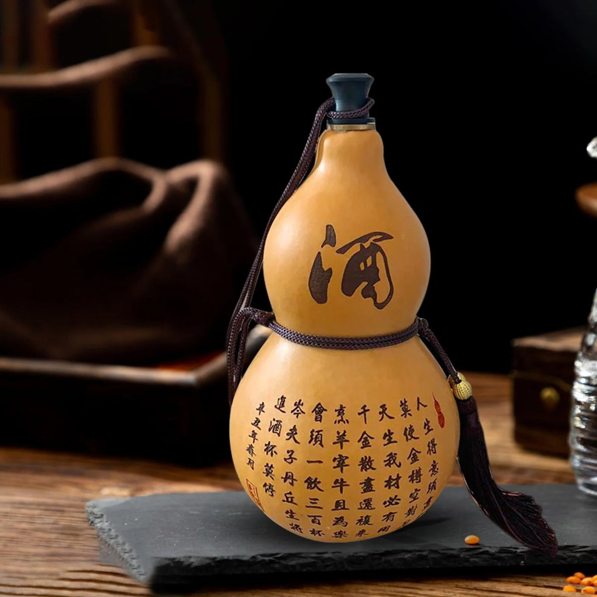 Portable Gourd Water Bottle Calabash Kettle Teapot O73390